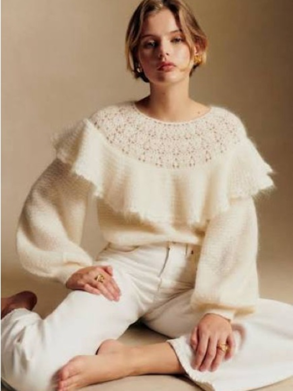 NWT Sezane Amelia Mohair Jumper XS🇫🇷
Ecru Sweater